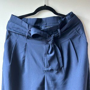 Madewell Paperbag Pants, Navy, Size 12